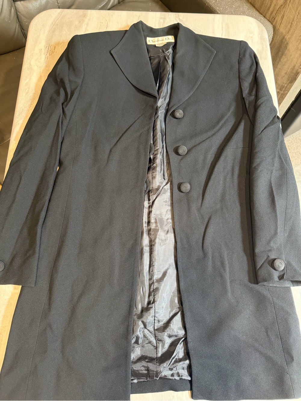 Dior Women’s Black Single-Breasted Long Coat